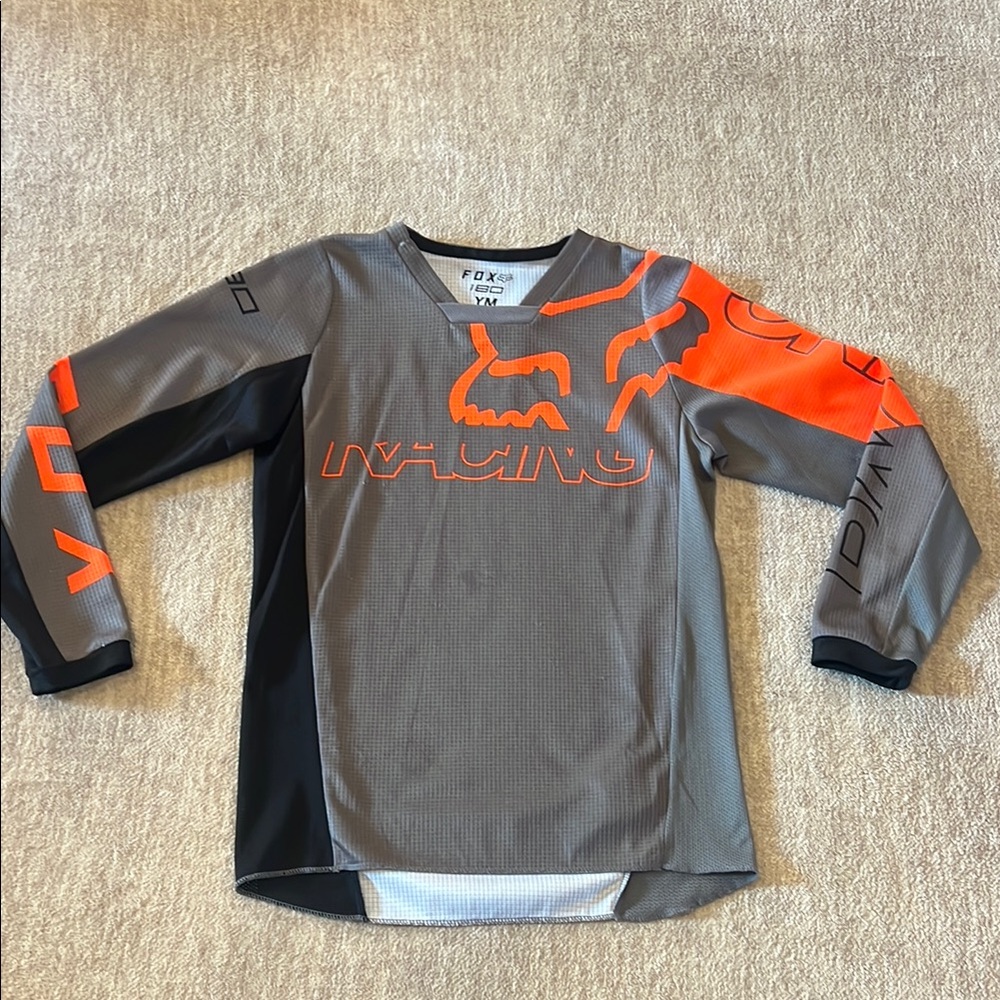 Fox Racing youth Gray and Orange Jersey
